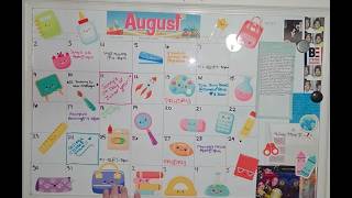 August 2026 Calendar Reset | Sped Up #whiteboard #calendar #parenting #singlemom #organize #schedule