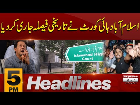 Great Day For PTI | News Headlines 5 PM | 15 May 2024 | Latest News | Pakistan News