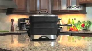 VitaChef Electric Steamer Skillet Cooking System