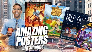 Free Guy's New Posters Spoof Famous Video Games & Are Amazing (Mario 64, Doom, Among Us, & More!)
