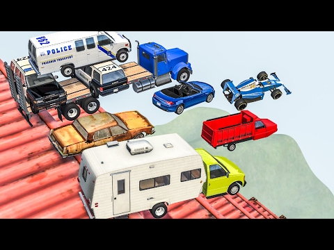 DEATH FALLS CRASHES #2 - BeamNG Drive