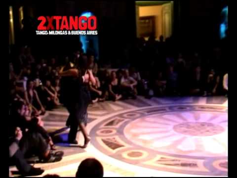  Osvaldo Zotto  and  Milena Plebs  are  dancing  to  the  tango  "  Tu...el Cielo Y Tu!  "