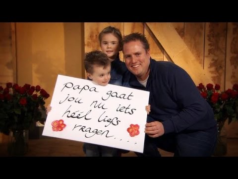 Prachtig aanzoek met hulp van de kids - JANZEN & VAN DIJK: VOOR AL UW BRUILOFTEN EN PARTIJEN