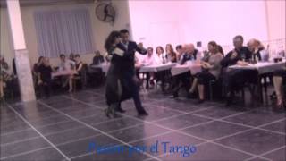 GENOVEVA FERNANDEZ y TANGUITO CEJAS Bailando el Tango DE FLOREO en FLOREAL MILONGA