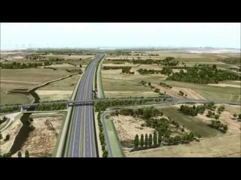 A 26 West, Hamburg, Visualisierung (Überflug)