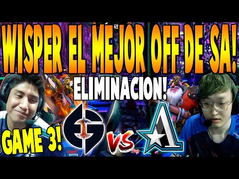 EG vs ASTER [GAME 3] BO3 - ELIMINATION! "WISPER The Best Offlane in SA" - LIMA MAJOR 2023 DOTA 2