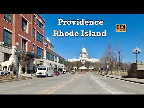 Driving Downtown Providence, Rhode Island 4K