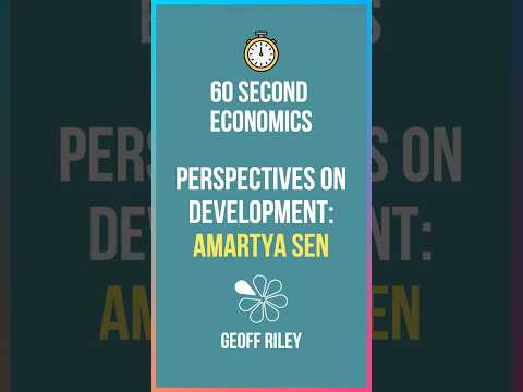 Thumbnail for Development Perspectives: Amartya Sen I 60 Second Economics by Amartya Sen