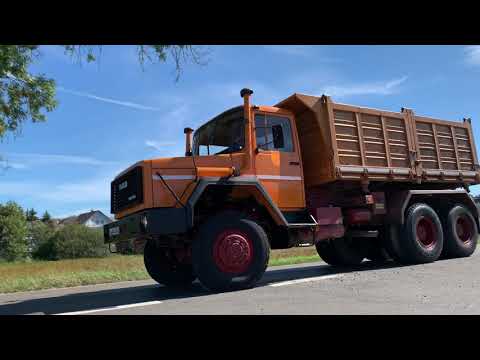 Magirus Deutz 320M33 AK 6x6 Baubulle V10 luftgekühlt Ulm Veteranenhalle Pistorius LKW Oldtimer KHD