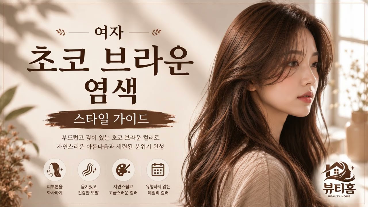 여자 초코 브라운 염색 스타일 가이드