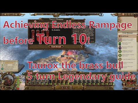 Taurox ME Legendary 5 turn guide - How to setup for an endless rampage before TURN 10!