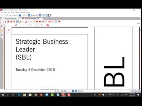 ACCA Strategic Business Leader (SBL) Dec 2018 Exam Question Discussion
