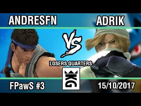 [Force Paw Saturdays #3] AndresFn (Ryu) vs Adrik (Sheik) - SSB4 Loser Quarters