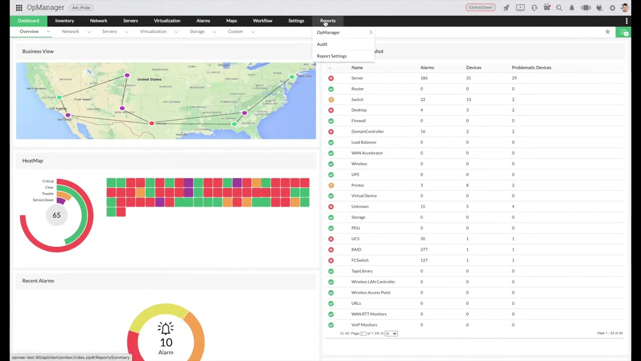 Advanced Reporting in OpManager