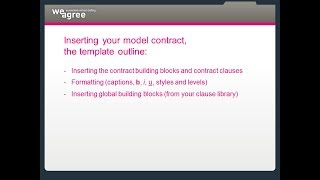 Contract automation Weagree, Tutorial A.5, Inserting your model contra