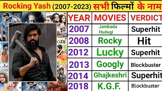 Rocking Star Yash all Hits and Flops Movie (2007-2023) • From Jambada Hudugi to Kgf - 2