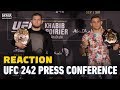 Khabib Nurmagomedov vs. Dustin Poirier UFC 242 Presser Reaction - MMA Fighting