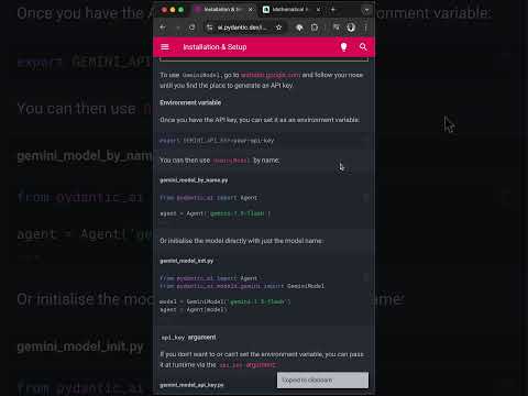 PydanticAI Agent With Gemini 1.5 Flash in Cursor #ai #agent #python #llm #gemini #cursor thumbnail