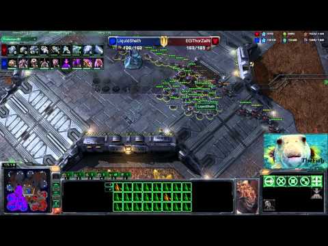 Liquid`Sheth v EGThorZaIN - ZvT on Antiga Shipyard - TheFish casts SC2