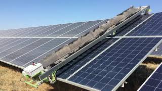 LOTUS P4000 Solar panel cleaning robot at Bhadla solar park
