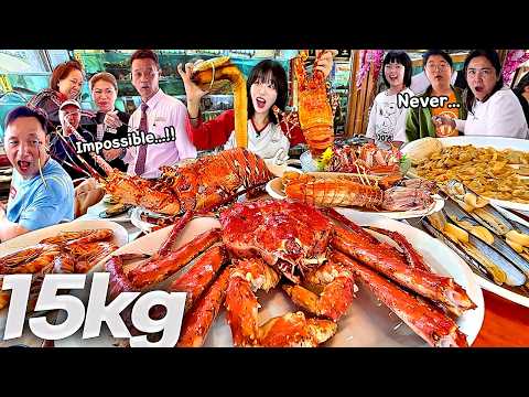 홍콩2탄)지나가던 모두가 놀랐습니다🤯 15kg의 난생 처음보는 거대 해산물을 혼자서?! 대왕 조개 킹크랩!