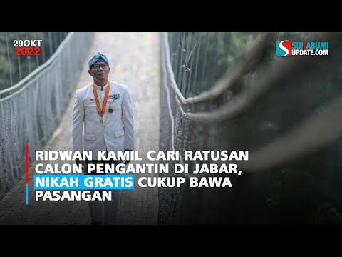Ridwan Kamil Cari Ratusan Calon Pengantin di Jabar, Nikah Gratis Cukup Bawa Pasangan