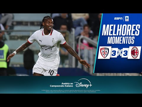 Gols e lances de Cagliari x Milan