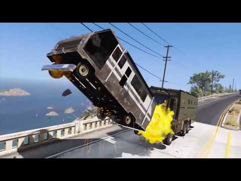 GTA 5 MONSTROUS BRICKADE CRASHES   IMPACT COMPILATION #24