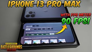 90 FPS on iPhone 13 Pro Max (PUBG MOBILE) Live FPS Meter/Benchmark is 90 FPS Stable? Heating & Lag?!