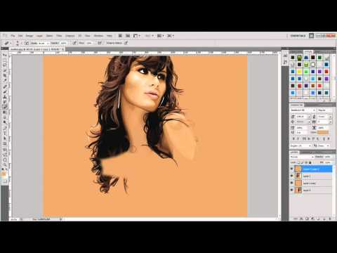 PHOTOSHOP - Efeito Caricatura Designer Mulher HD