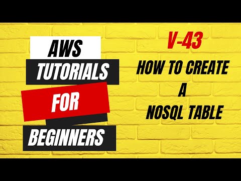 How to create a NoSQL Table