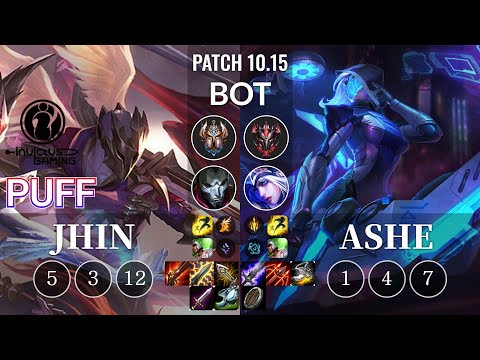 IG Puff Jhin vs Ashe Bot - KR Patch 10.15