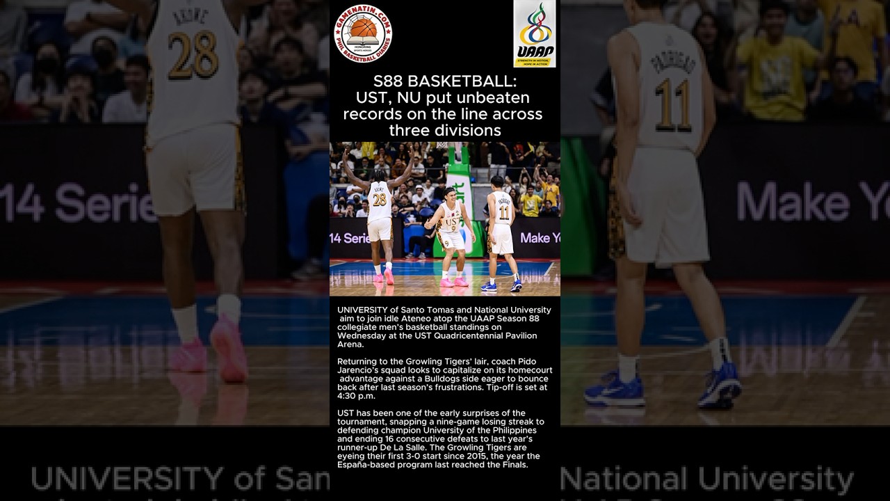 UAAP Basketball: UST and NU stake unbeaten records in men's, women's, and u16 tourneys
