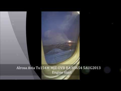 Alrosa Tu154M engine start