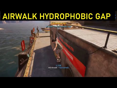 How to "Air Walk the Hydrophobic Gap" Downhill Jam Challenge - Tony Hawk Pro Skate 1&2