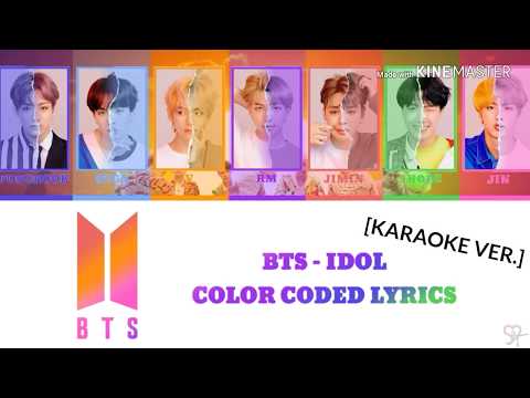 BTS (방탄소년단) - IDOL [Karaoke ver.] Color Coded Lyrics [Kpop]