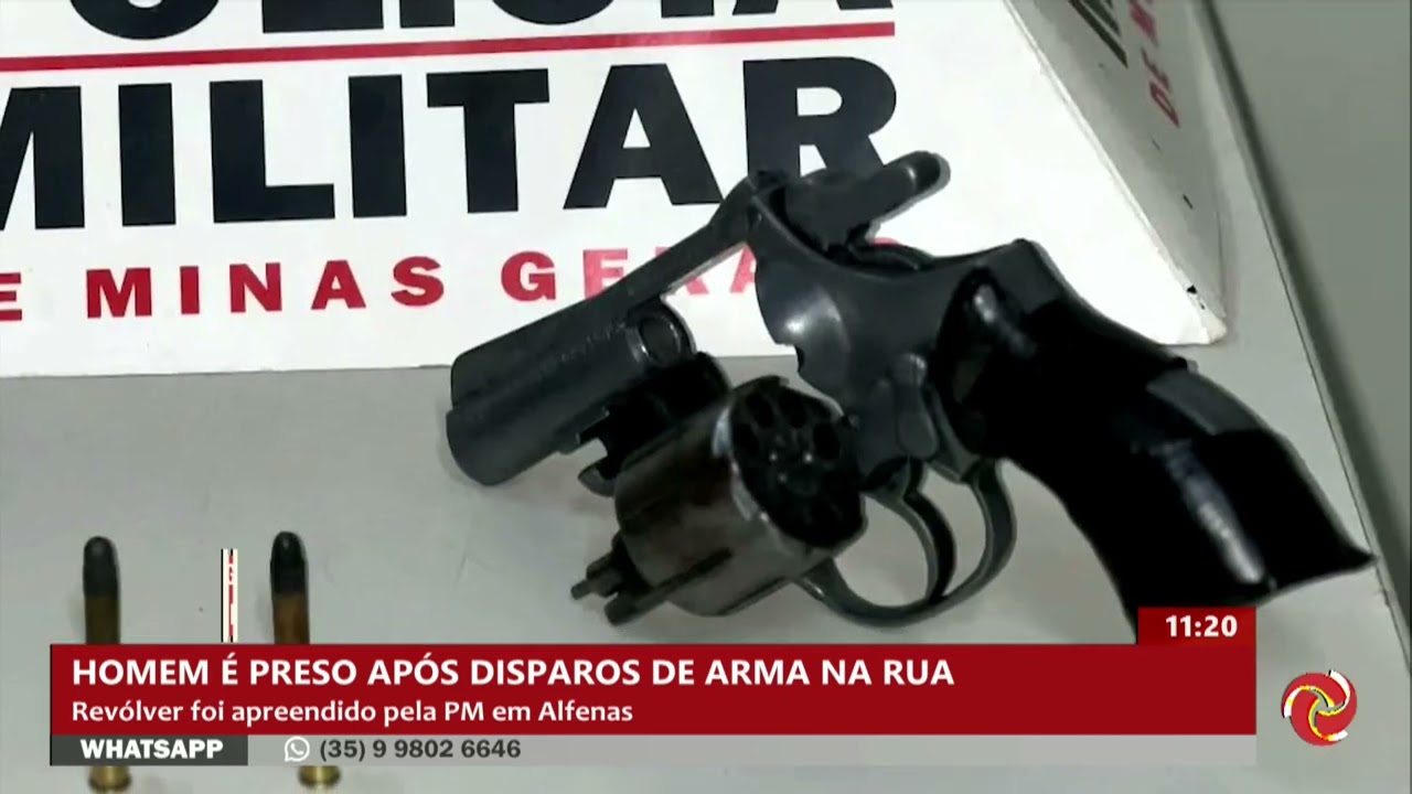 Homem é preso após tiros em rua de Alfenas