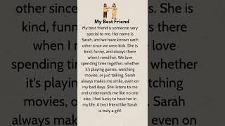 English Shadowing Practice | 1 - Minute Short Story for Beginners (My Best Friend)