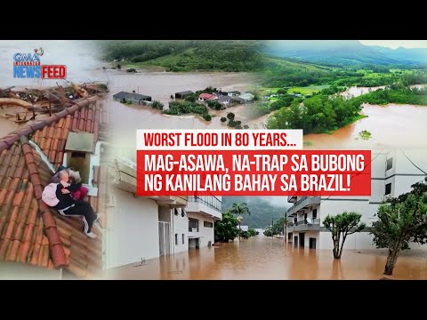 Worst flood in 80 years… Mag-asawa, na-trap sa bubong… GMA Integrated Newsfeed