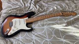 Video thumbnail for Fender Standard Stratocaster Mexican Sunburst (review/demo) Like and Subscribe by Lost Groove Music
