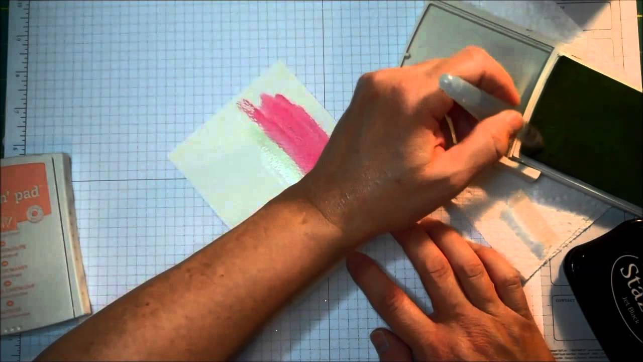 Beginner Stamping 101:  Watercolor Backgrounds