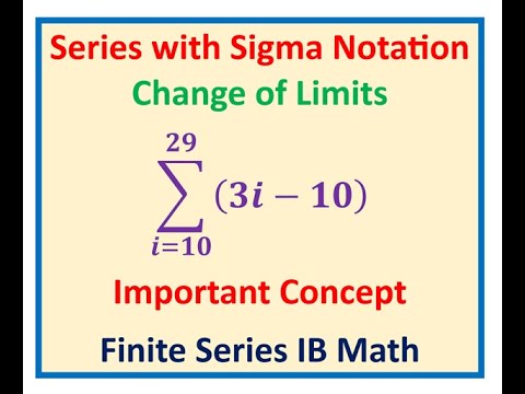 Evaluate Sum of Series with Sigma Notation Higher Lower Limit | Grade 11 | IITJEE