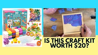 "Painting" with 3D Foam Clay?? -  Testing a Craft Kit from Amazon