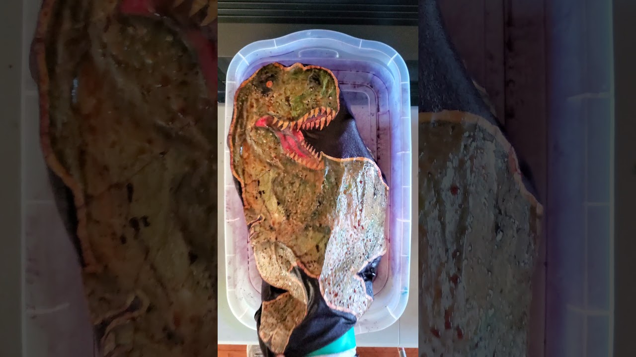 Hand Painted TRex Batik TShirt Art