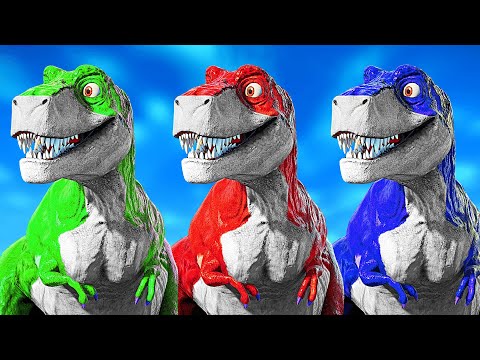 New Rexy Vs Tyrannosaurus Rex Vs Tyrannolophosaur,Godzilla Jurassic World Evolution Dinosaurs Fight