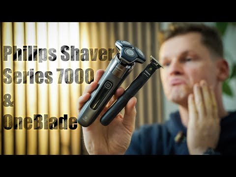 Philips Shaver Series 7000 with SkinIQ, cleaning station, cleaning cartridge & Philips OneBlade