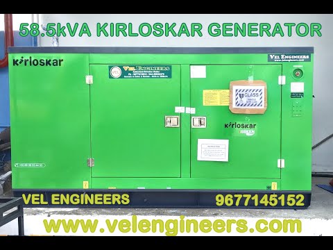 Kirloskar Silent Diesel Generator 58.5  KVA 3P