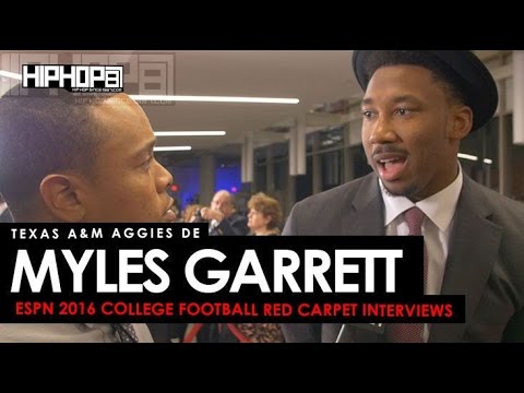 Texas A&M DE Myles Garrett Talks Chuck Bednarik Award, & More (ESPN 2016 College Football Awards)