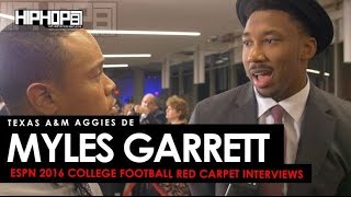 Texas A&M DE Myles Garrett Talks Chuck Bednarik Award, & More (ESPN 2016 College Football Awards)