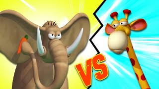 Giraffe VS Elephant | Funny Videos For Kids | Jungle Animal Stories | Gazoon Official